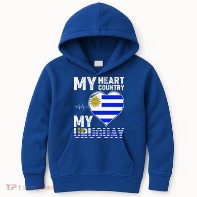 My Heart My Uruguay Kids Hoodie