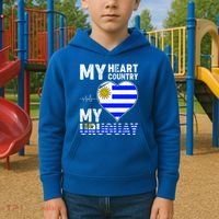 My Heart My Uruguay Kids Hoodie thumb 2