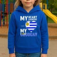My Heart My Uruguay Kids Hoodie thumb 3
