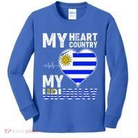 My Heart My Uruguay Kids Long Sleeve Shirt thumb 0