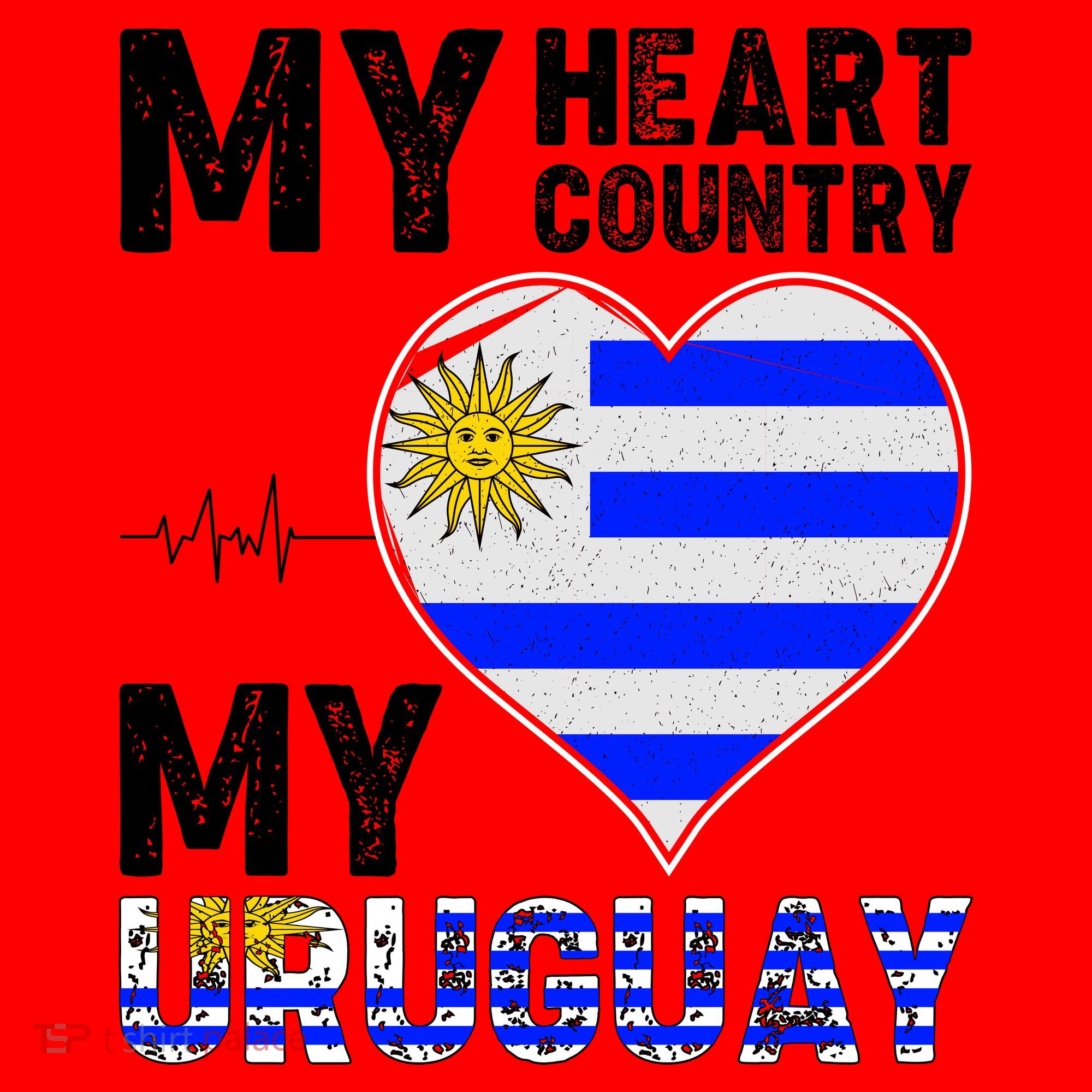 My Heart My Uruguay Santa Hat