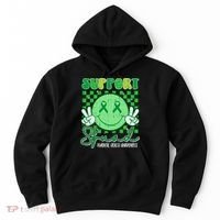Mental Health Matters Awareness Support Squad Green Ribbon  Hoodie thumb 0