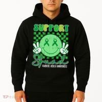 Mental Health Matters Awareness Support Squad Green Ribbon  Hoodie thumb 2