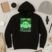 Mental Health Matters Awareness Support Squad Green Ribbon  Hoodie thumb 3