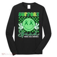 Mental Health Matters Awareness Support Squad Green Ribbon  Long Sleeve Shirt thumb 0