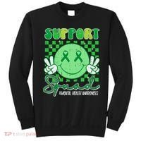Mental Health Matters Awareness Support Squad Green Ribbon  Sweatshirt thumb 0