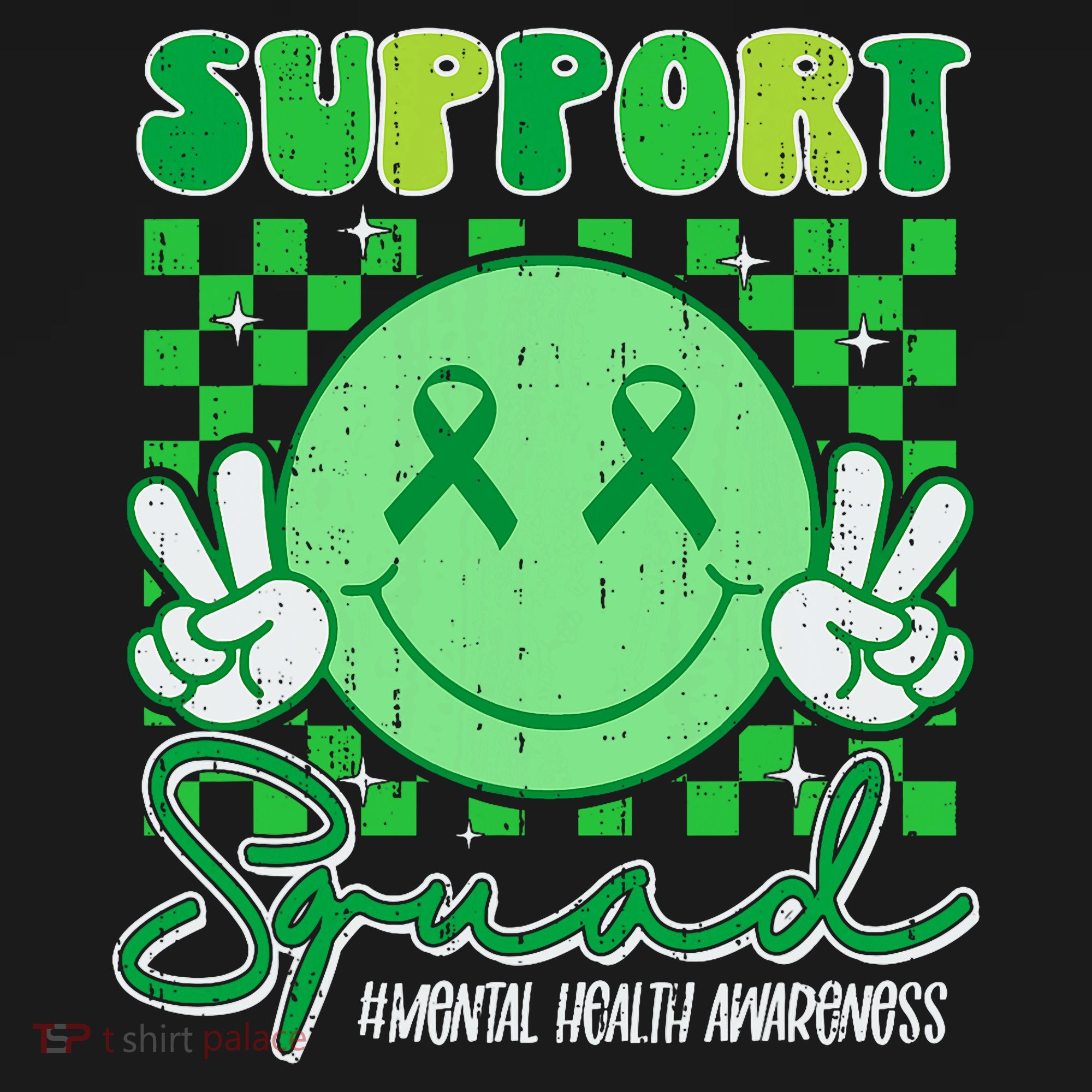 Mental Health Matters Awareness Support Squad Green Ribbon  Sweatshirt
