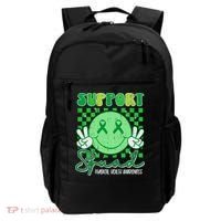 Mental Health Matters Awareness Support Squad Green Ribbon  Backpack thumb 0