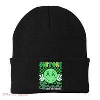 Mental Health Matters Awareness Support Squad Green Ribbon  Beanie thumb 0