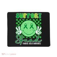 Mental Health Matters Awareness Support Squad Green Ribbon  Mousepad thumb 0