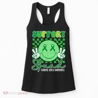 Mental Health Matters Awareness Support Squad Green Ribbon  Women's Tank Top thumb 0