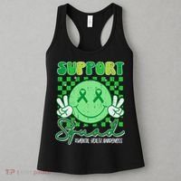 Mental Health Matters Awareness Support Squad Green Ribbon  Women's Tank Top thumb 3