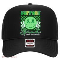 Mental Health Matters Awareness Support Squad Green Ribbon  Hat thumb 0