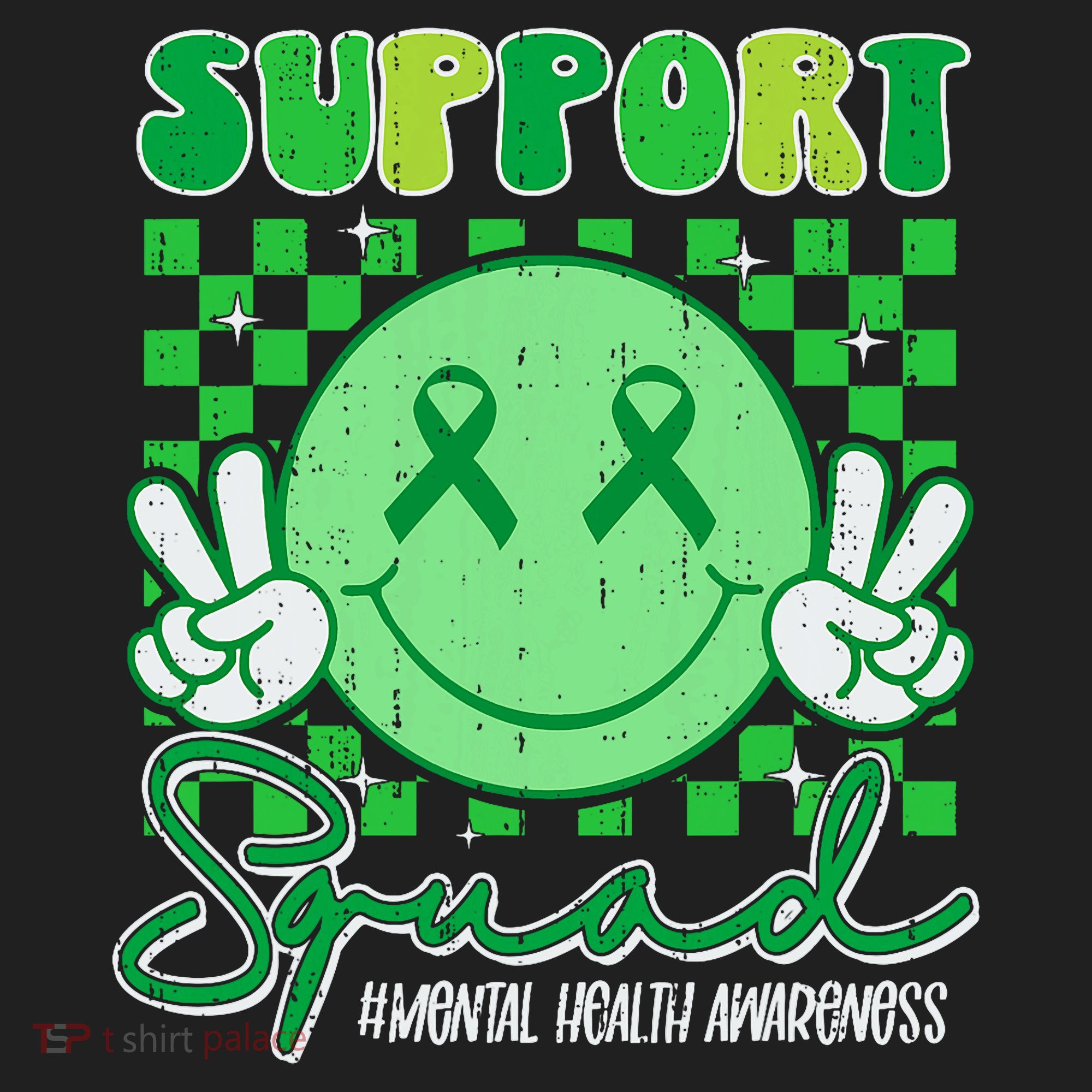 Mental Health Matters Awareness Support Squad Green Ribbon  Hat