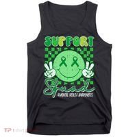 Mental Health Matters Awareness Support Squad Green Ribbon  Tank Top thumb 0