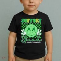Mental Health Matters Awareness Support Squad Green Ribbon  Toddler T-Shirt thumb 2