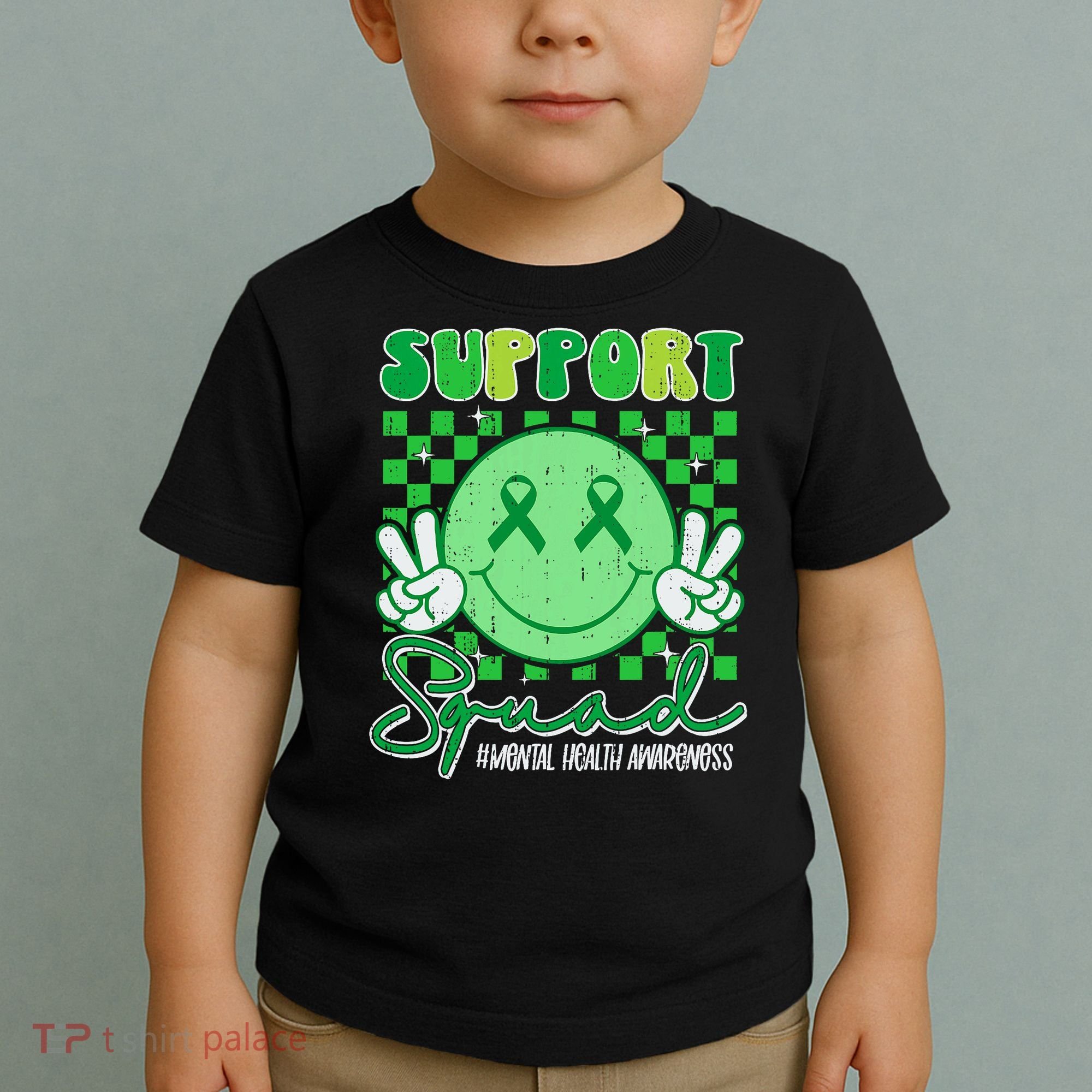 Mental Health Matters Awareness Support Squad Green Ribbon  Toddler T-Shirt