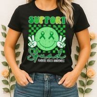 Mental Health Matters Awareness Support Squad Green Ribbon  Women's T-Shirt thumb 2