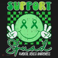 Mental Health Matters Awareness Support Squad Green Ribbon  Women's T-Shirt thumb 6