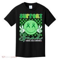 Mental Health Matters Awareness Support Squad Green Ribbon  Kids T-Shirt thumb 0
