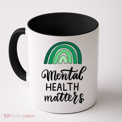 Mental Health Matters Awareness Month Rainbow Coffee Mug