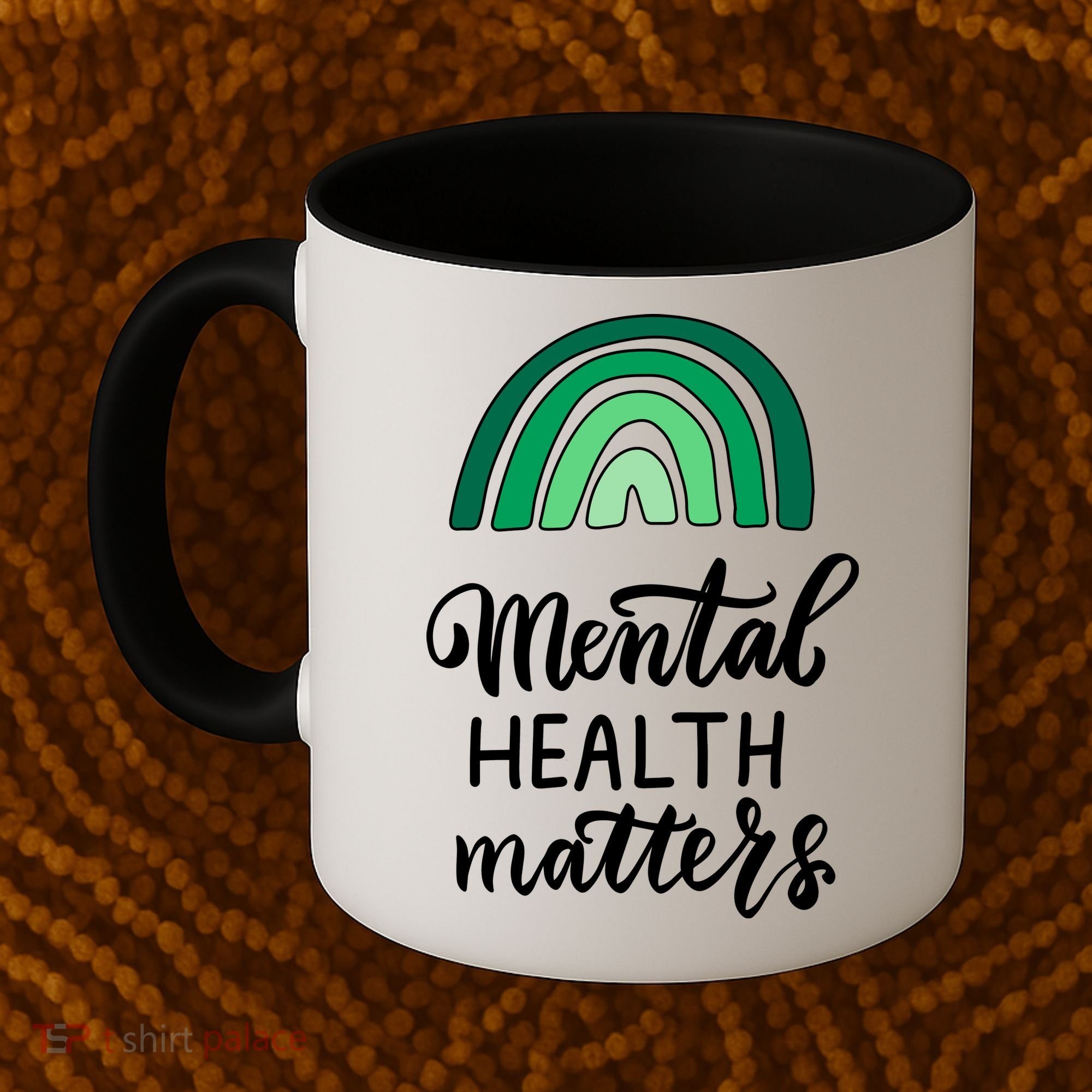 Mental Health Matters Awareness Month Rainbow Coffee Mug
