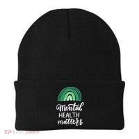 Mental Health Matters Awareness Month Rainbow Beanie thumb 0