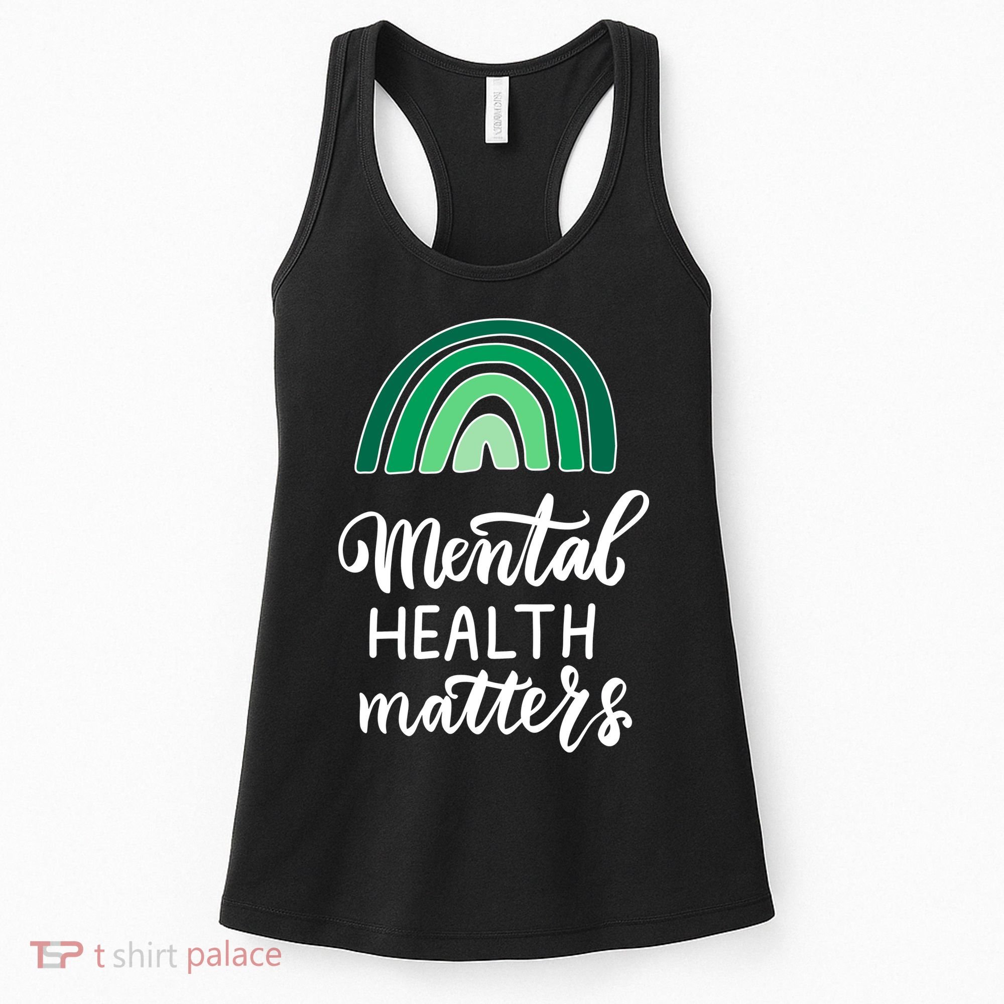Mental Health Matters Awareness Month Rainbow Women's Tank Top