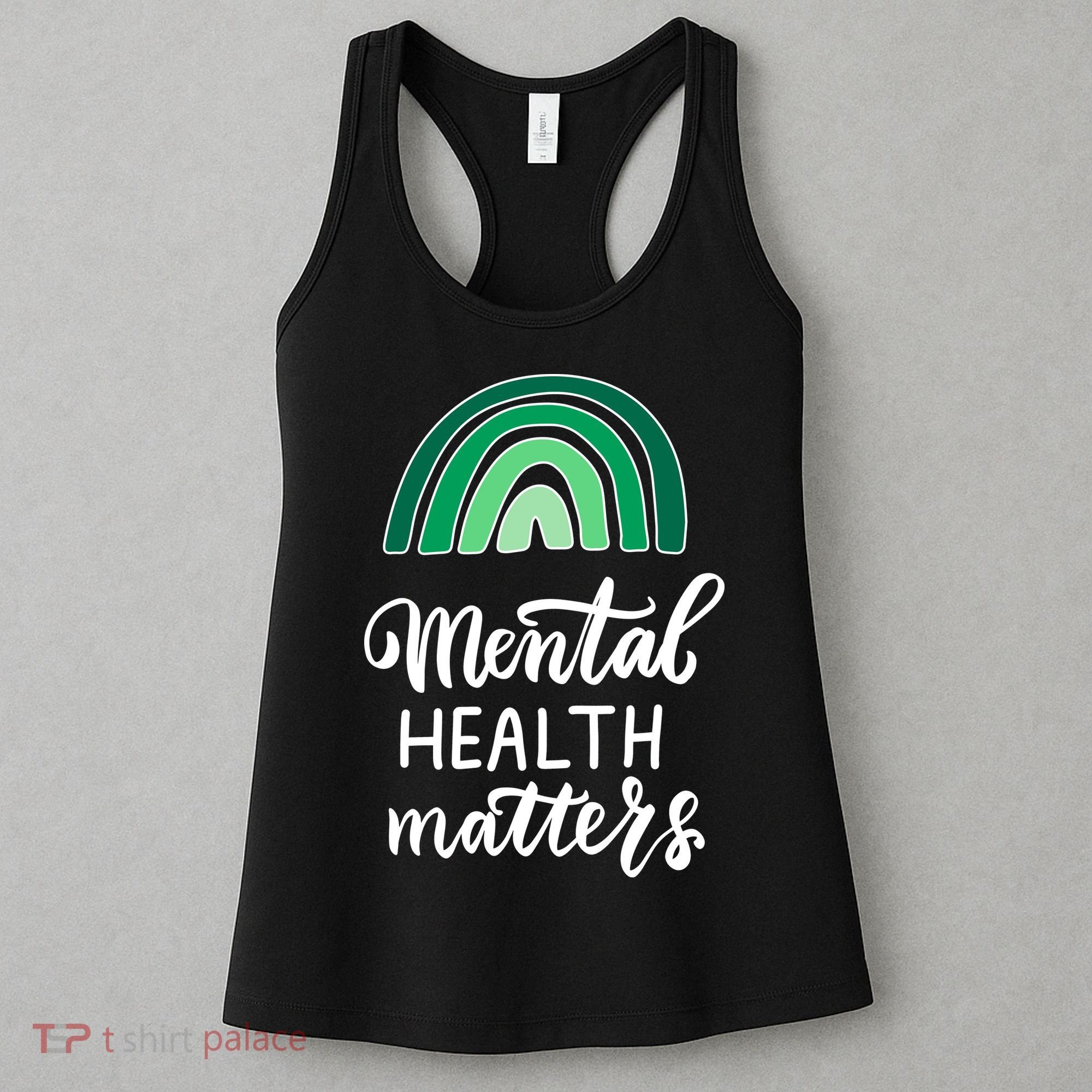 Mental Health Matters Awareness Month Rainbow Women's Tank Top