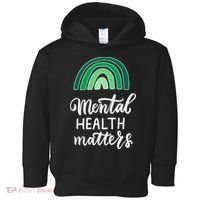 Mental Health Matters Awareness Month Rainbow Toddler Hoodie thumb 0