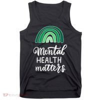 Mental Health Matters Awareness Month Rainbow Tank Top thumb 0