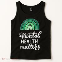 Mental Health Matters Awareness Month Rainbow Tank Top thumb 2