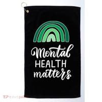 Mental Health Matters Awareness Month Rainbow Golf Towel thumb 0