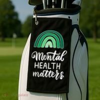 Mental Health Matters Awareness Month Rainbow Golf Towel thumb 2