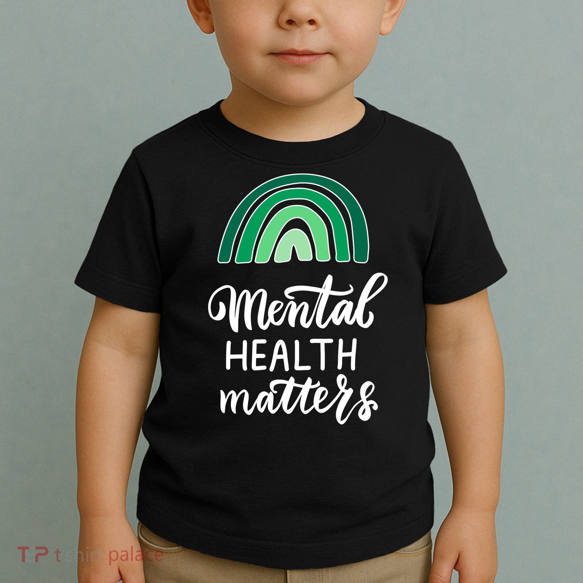 Mental Health Matters Awareness Month Rainbow Toddler T-Shirt