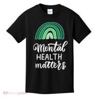 Mental Health Matters Awareness Month Rainbow Kids T-Shirt thumb 0