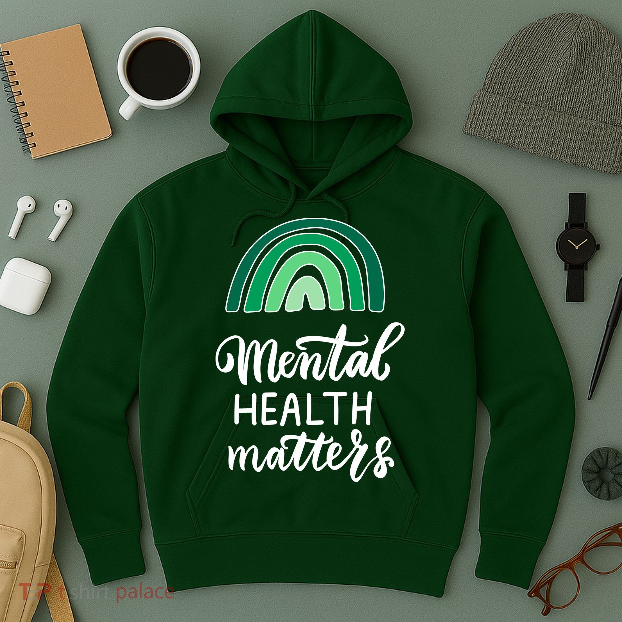 Mental Health Matters Awareness Month Rainbow Hoodie