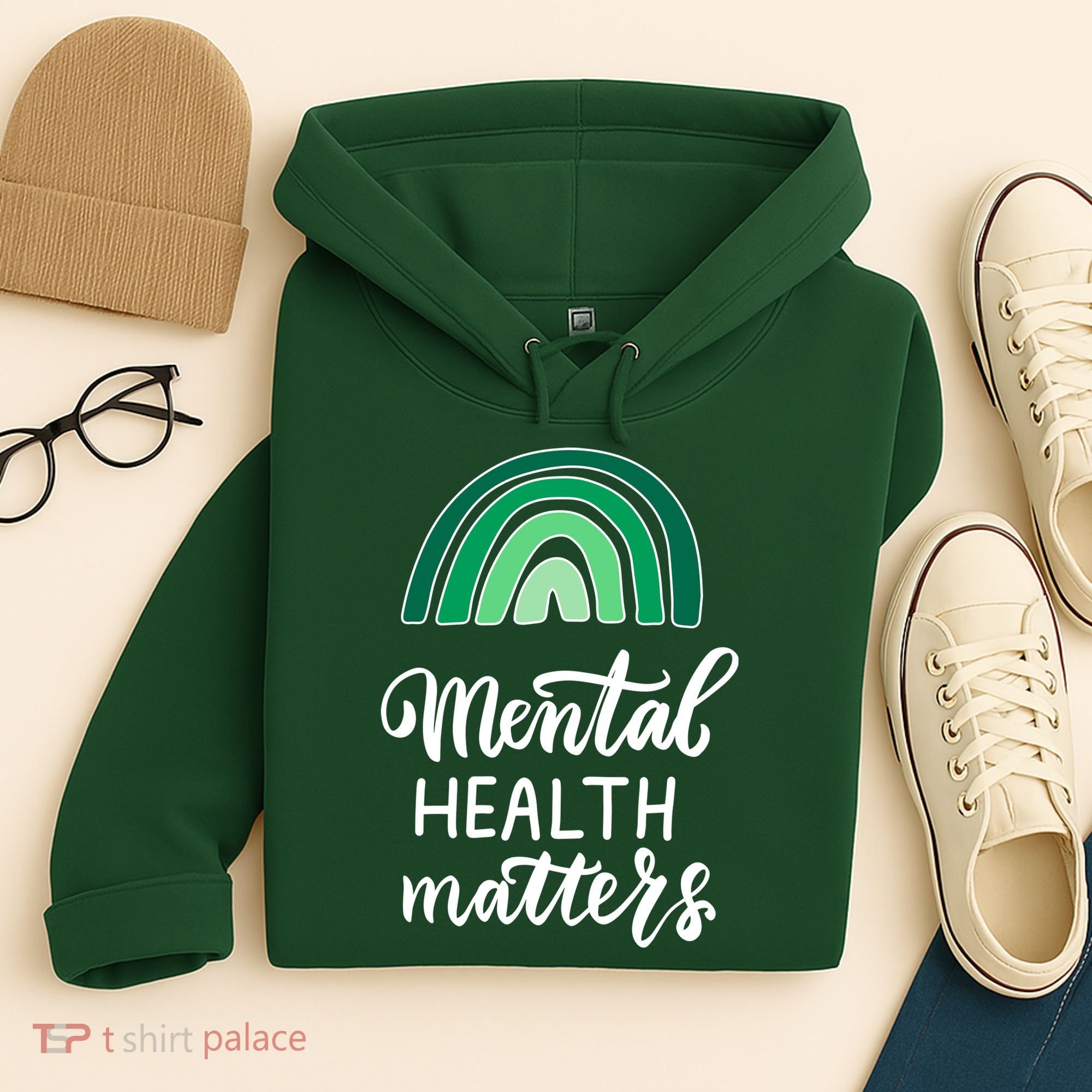 Mental Health Matters Awareness Month Rainbow Hoodie