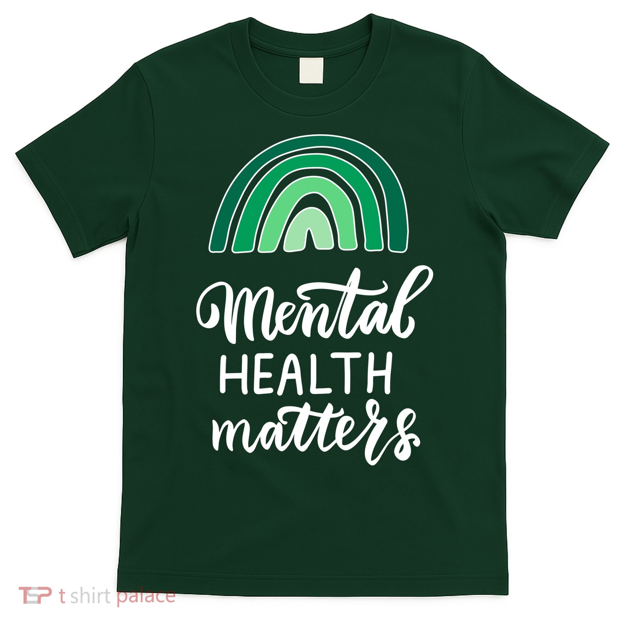 Mental Health Matters Awareness Month Rainbow T-Shirt