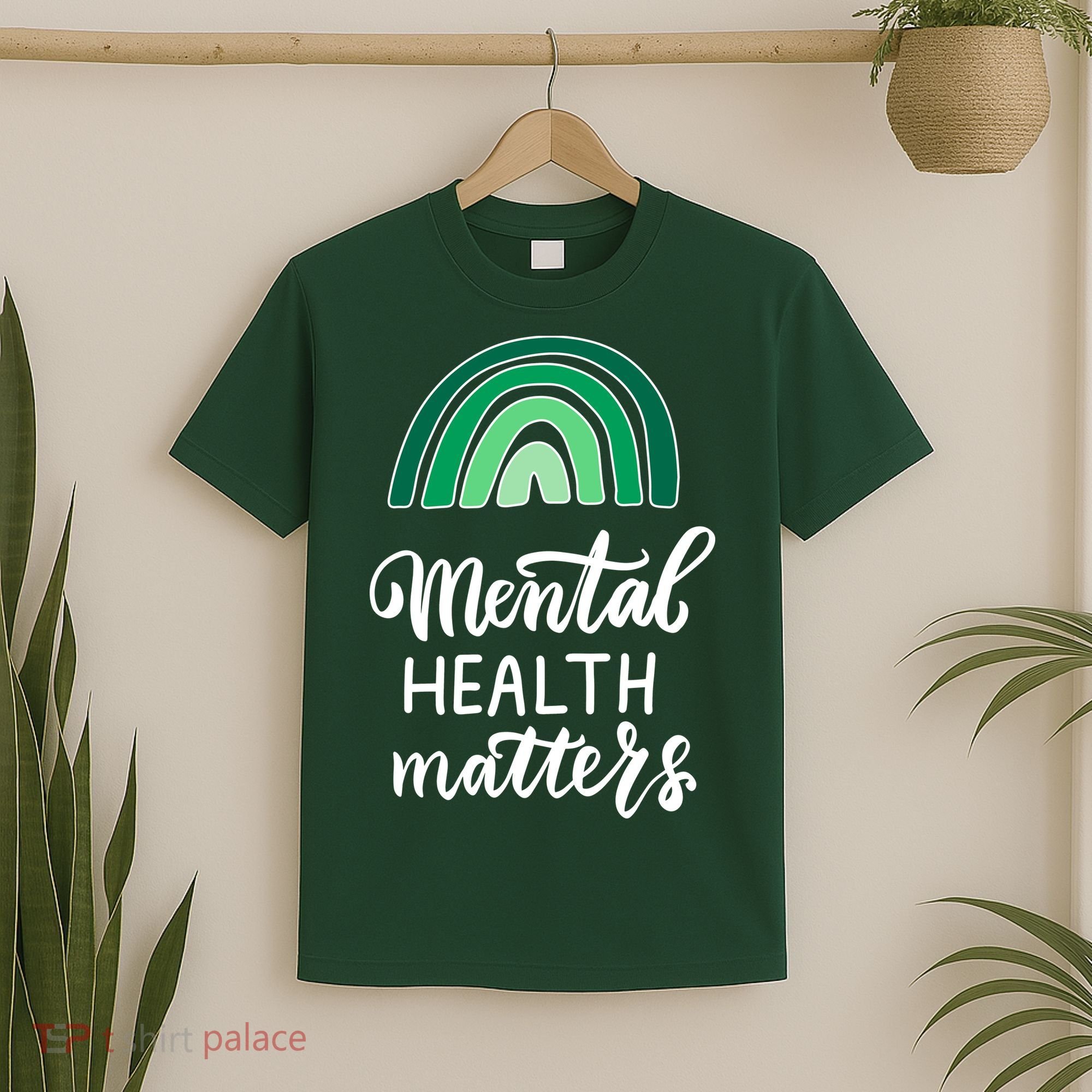 Mental Health Matters Awareness Month Rainbow T-Shirt