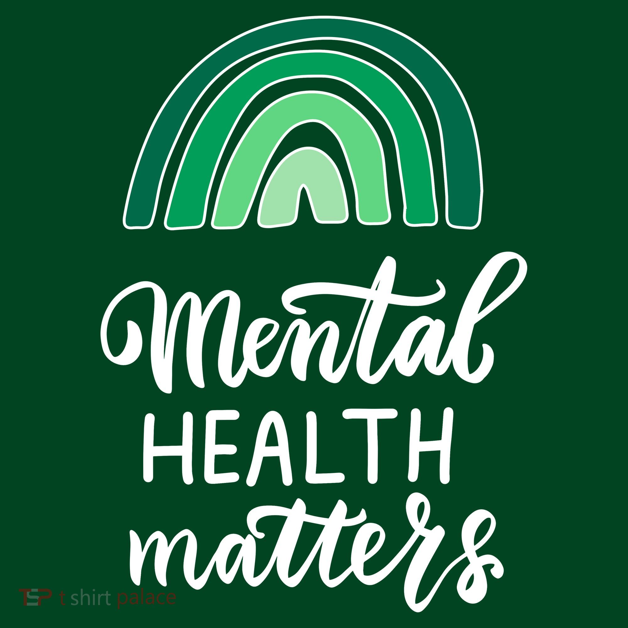 Mental Health Matters Awareness Month Rainbow T-Shirt