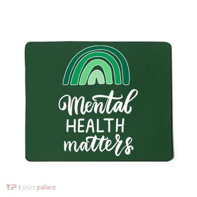 Mental Health Matters Awareness Month Rainbow Mousepad