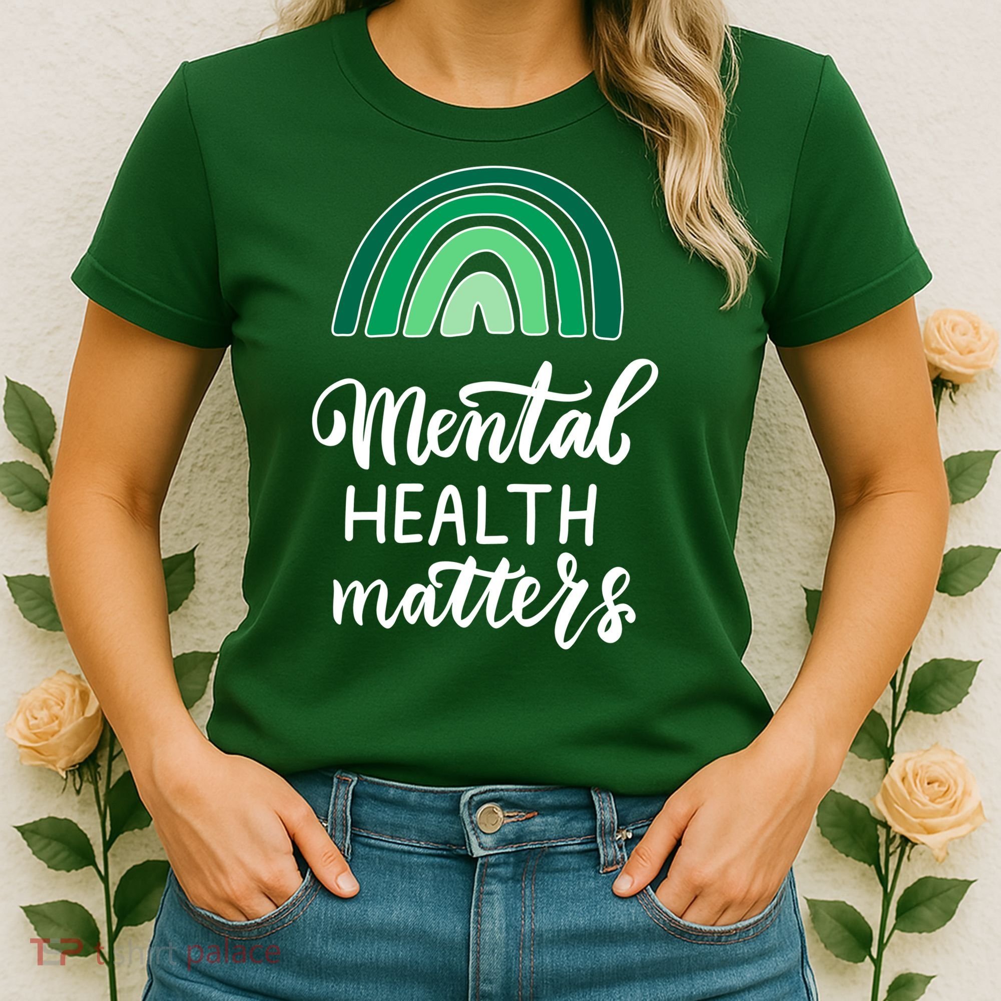 Mental Health Matters Awareness Month Rainbow Women's T-Shirt