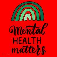 Mental Health Matters Awareness Month Rainbow Santa Hat thumb 1