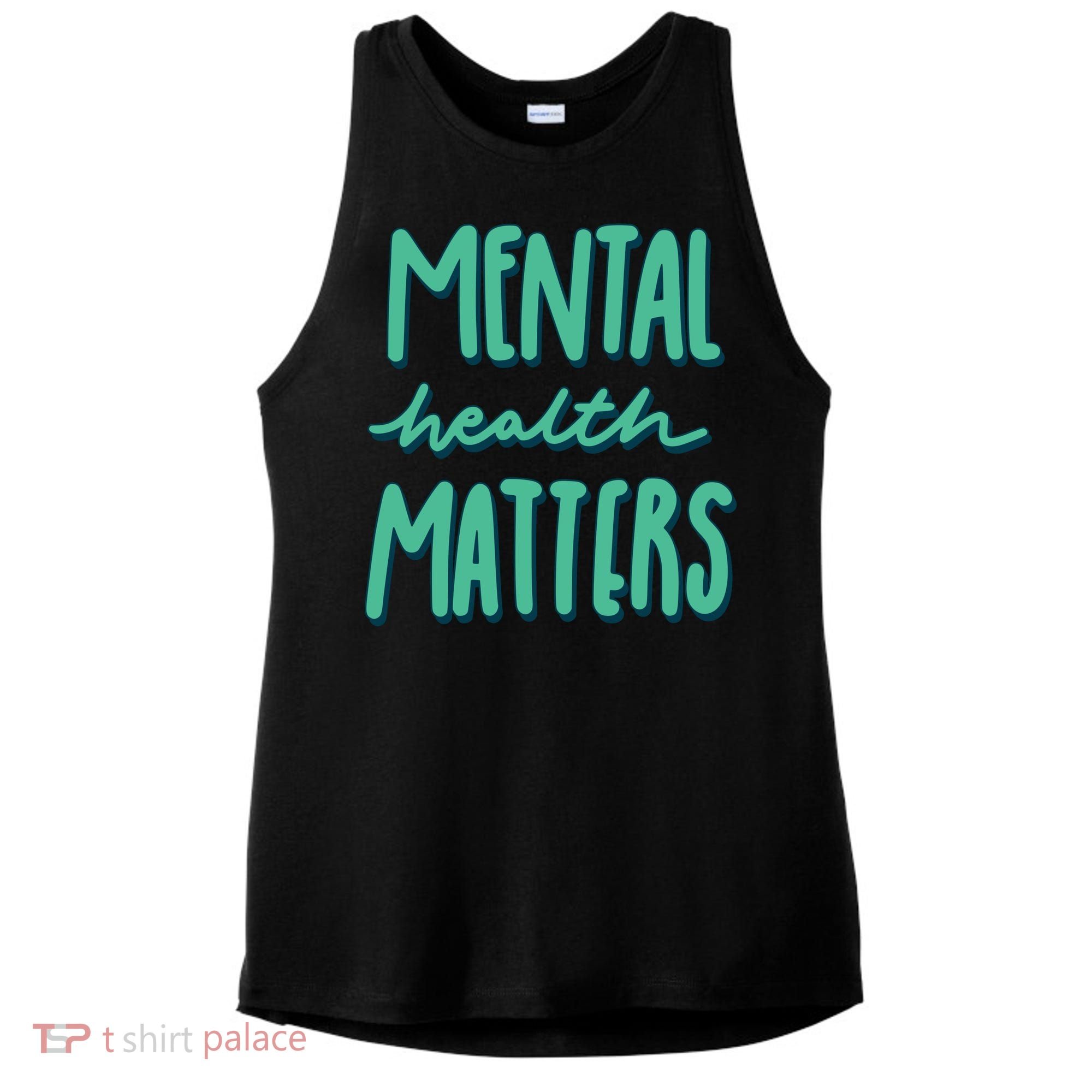 Mental Health Matters Awareness Month Ladies PosiCharge Tri-Blend Wicking Tank