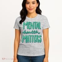 Mental Health Matters Awareness Month Women's T-Shirt thumb 4