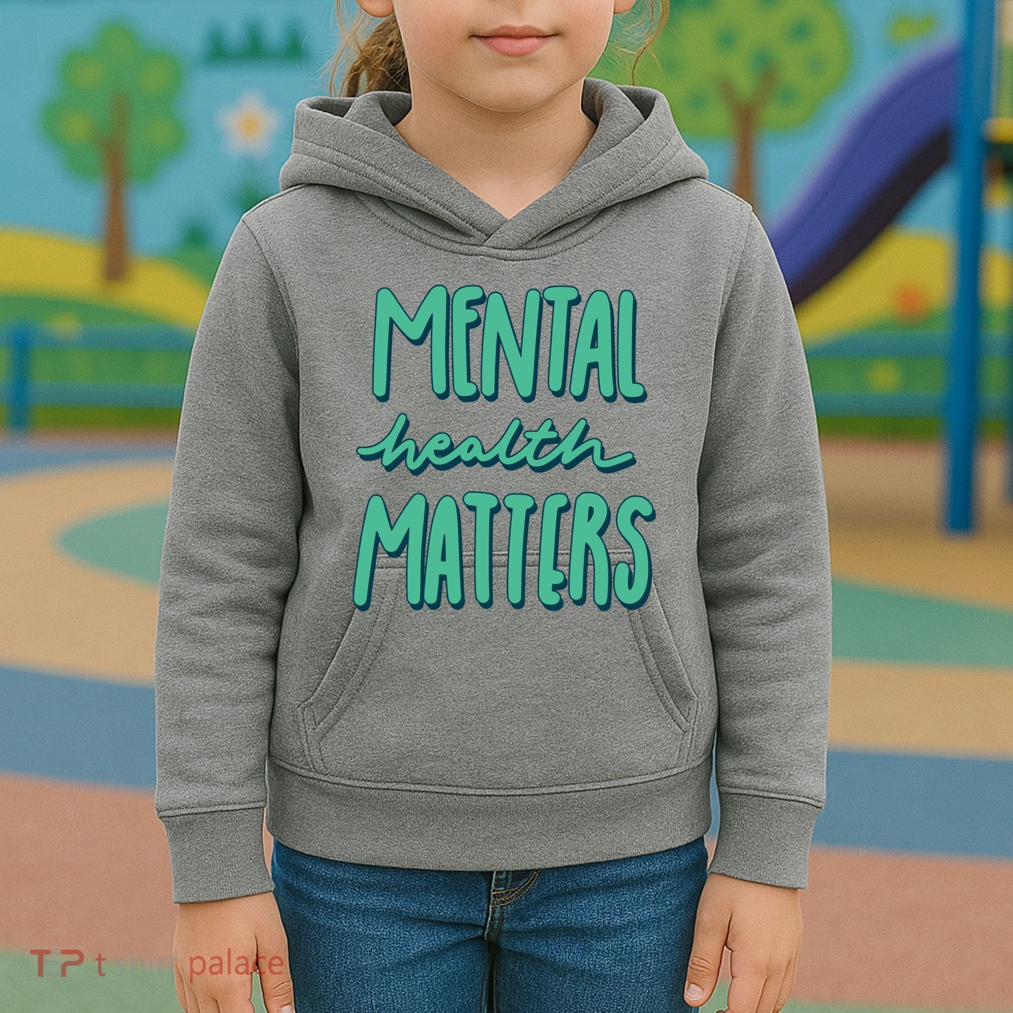 Mental Health Matters Awareness Month Kids Hoodie