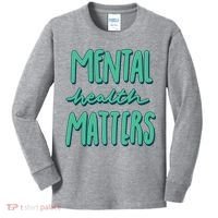 Mental Health Matters Awareness Month Kids Long Sleeve Shirt thumb 0
