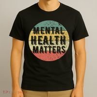 Mental Health Matters Vintage Retro 90's Style Awareness Tee T-Shirt thumb 3