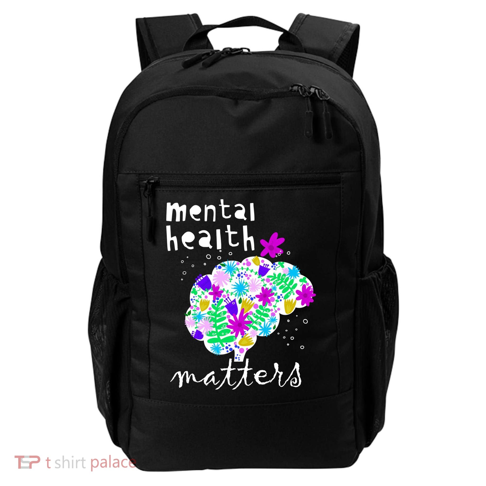 Mental Health Matters Flowers Brain Awareness Month Backpack